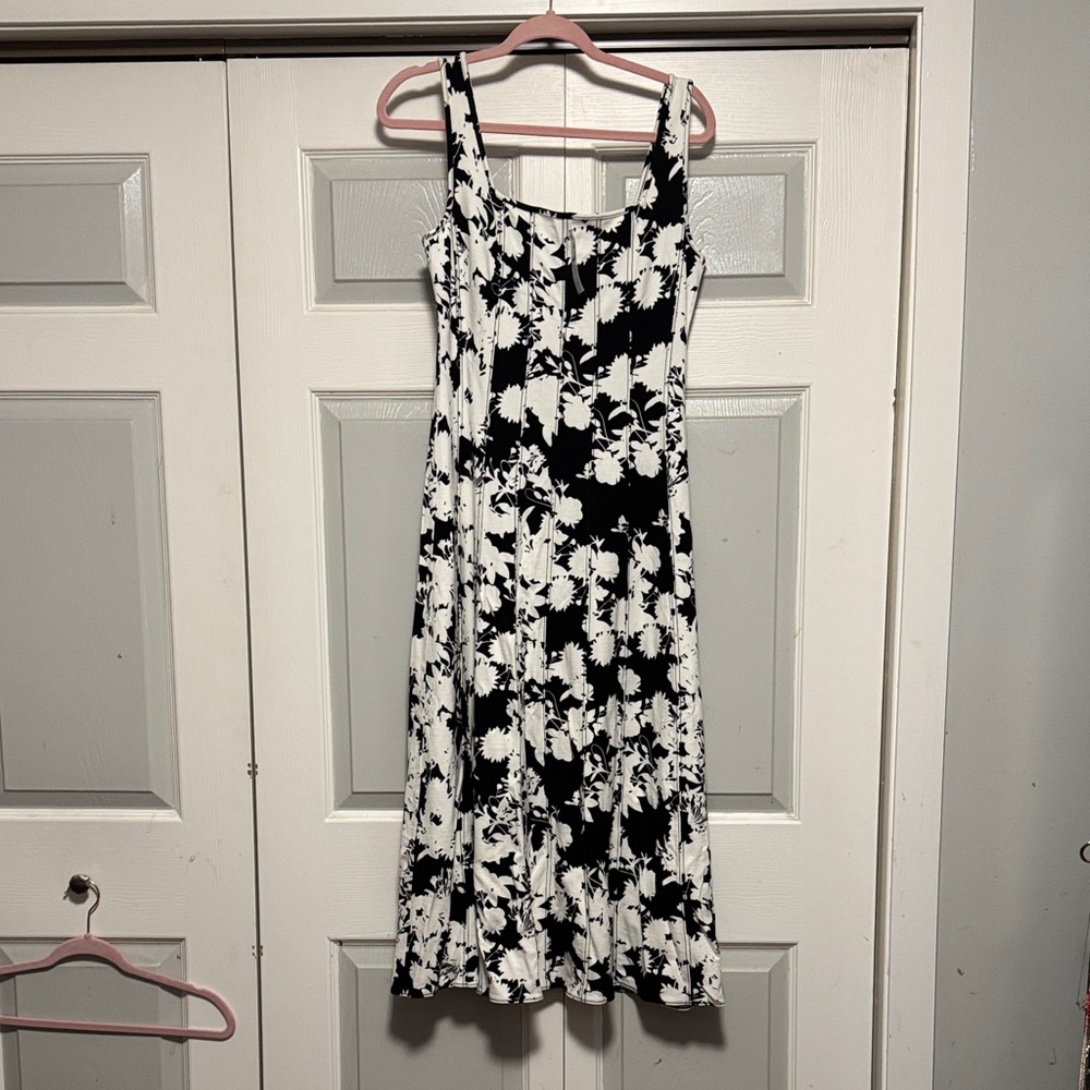 Loft garden seamed ponte midi Dress nwt size 6